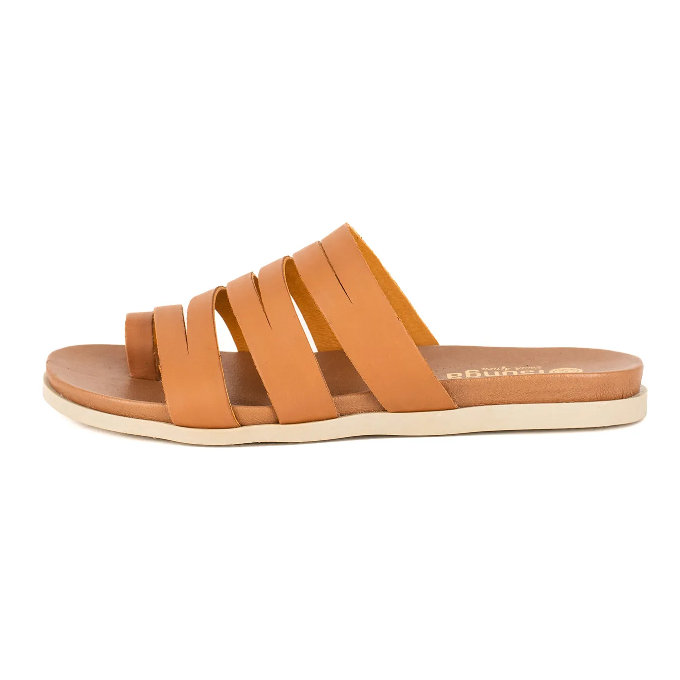 Abuye : Ladies Leather Sandal in Hazel Relaxa 2023