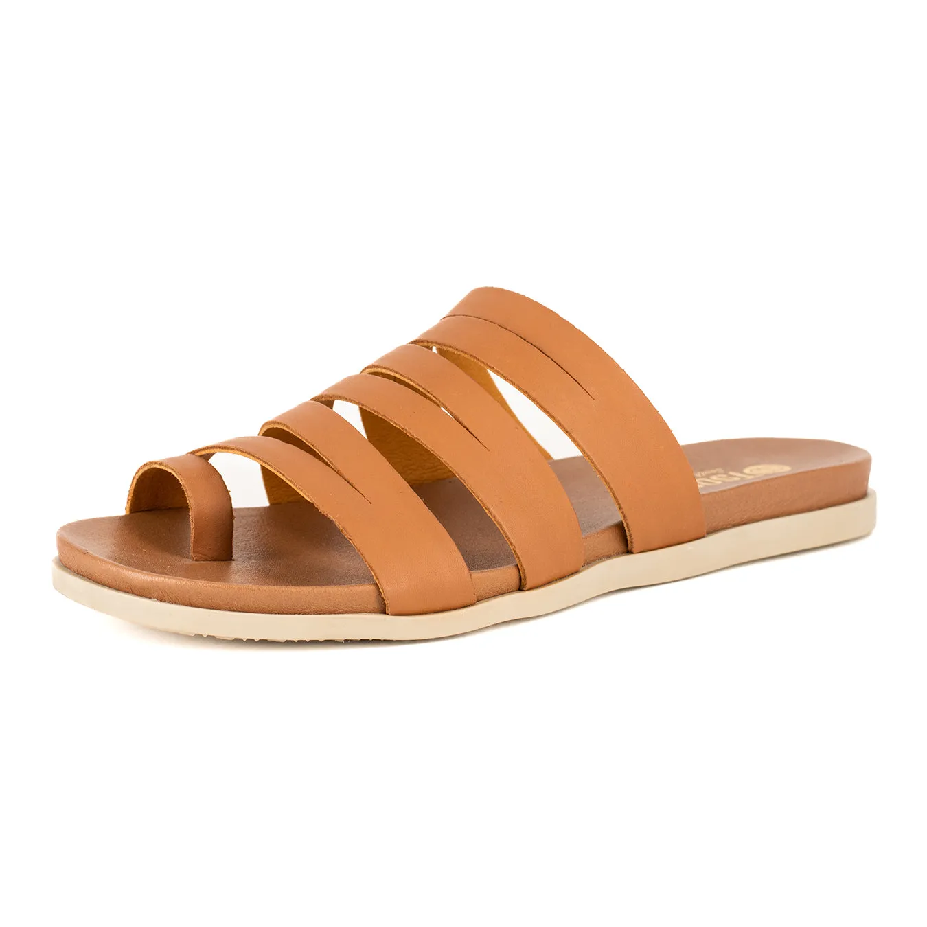 Abuye : Ladies Leather Sandal in Hazel Relaxa 2023