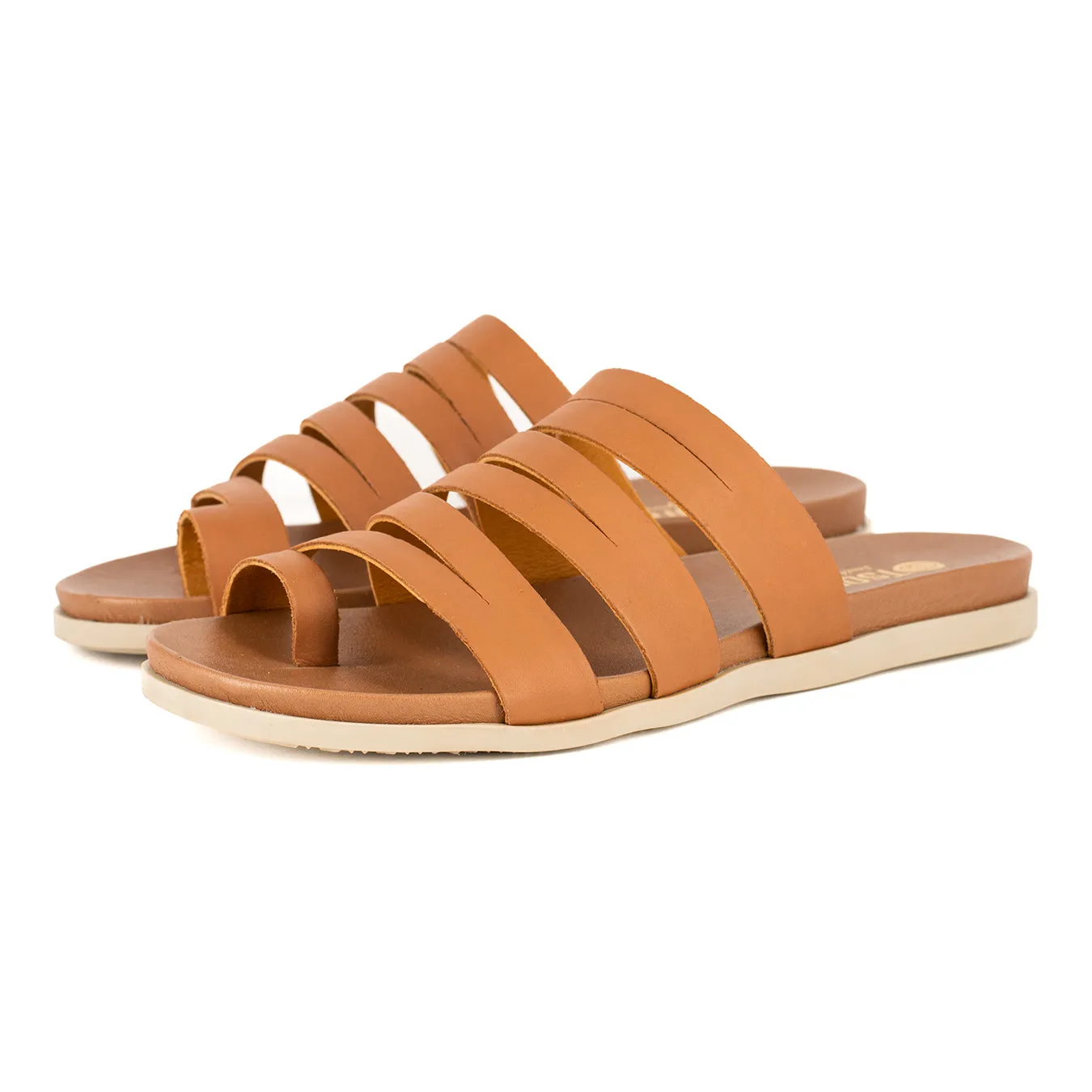 Abuye : Ladies Leather Sandal in Hazel Relaxa 2023