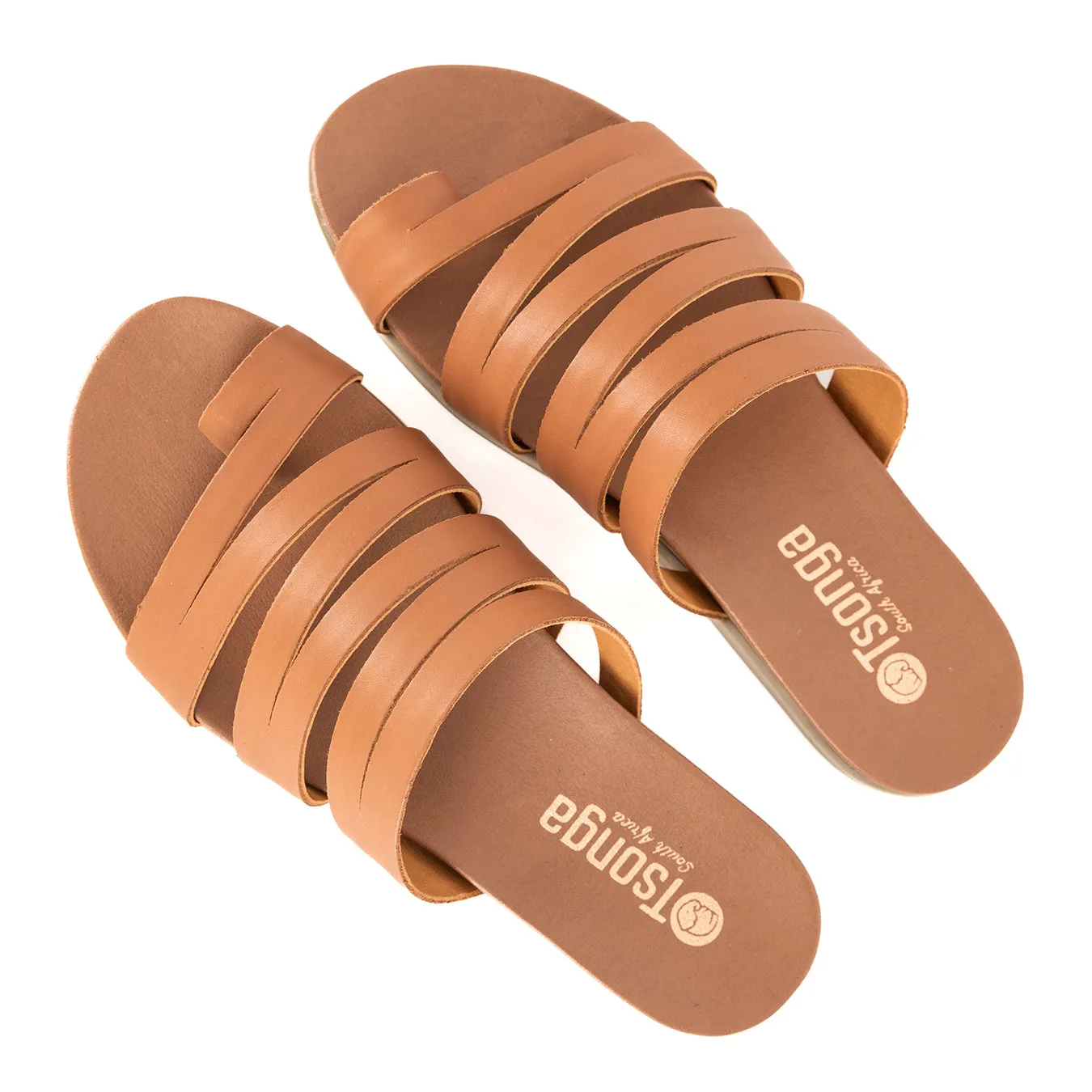 Abuye : Ladies Leather Sandal in Hazel Relaxa 2023