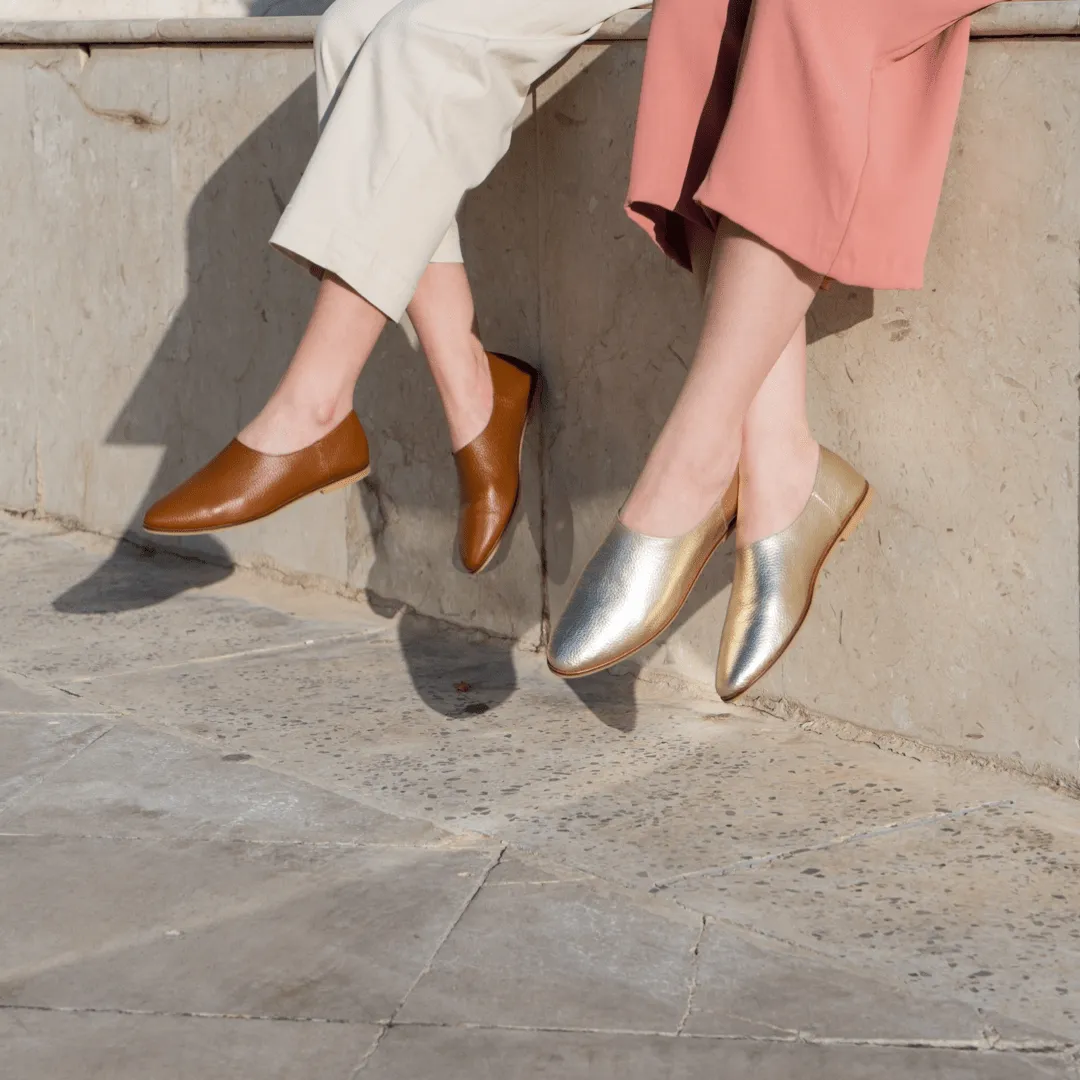 Adeela gold loafer