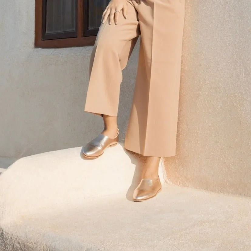 Adeela gold loafer