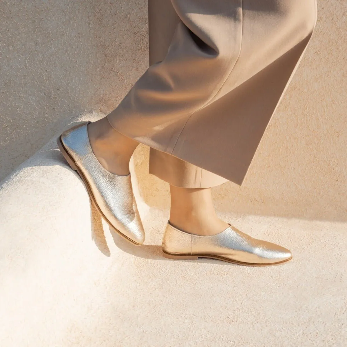 Adeela gold loafer