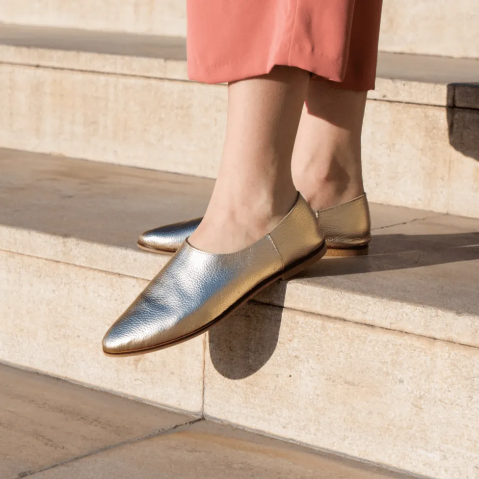 Adeela gold loafer