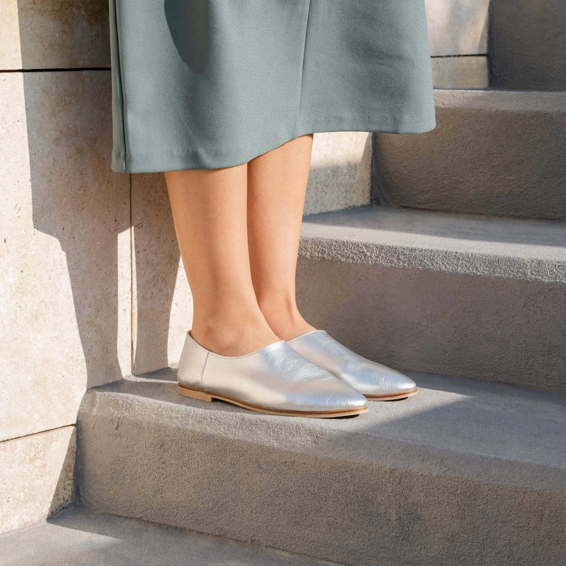 Adeela silver loafer