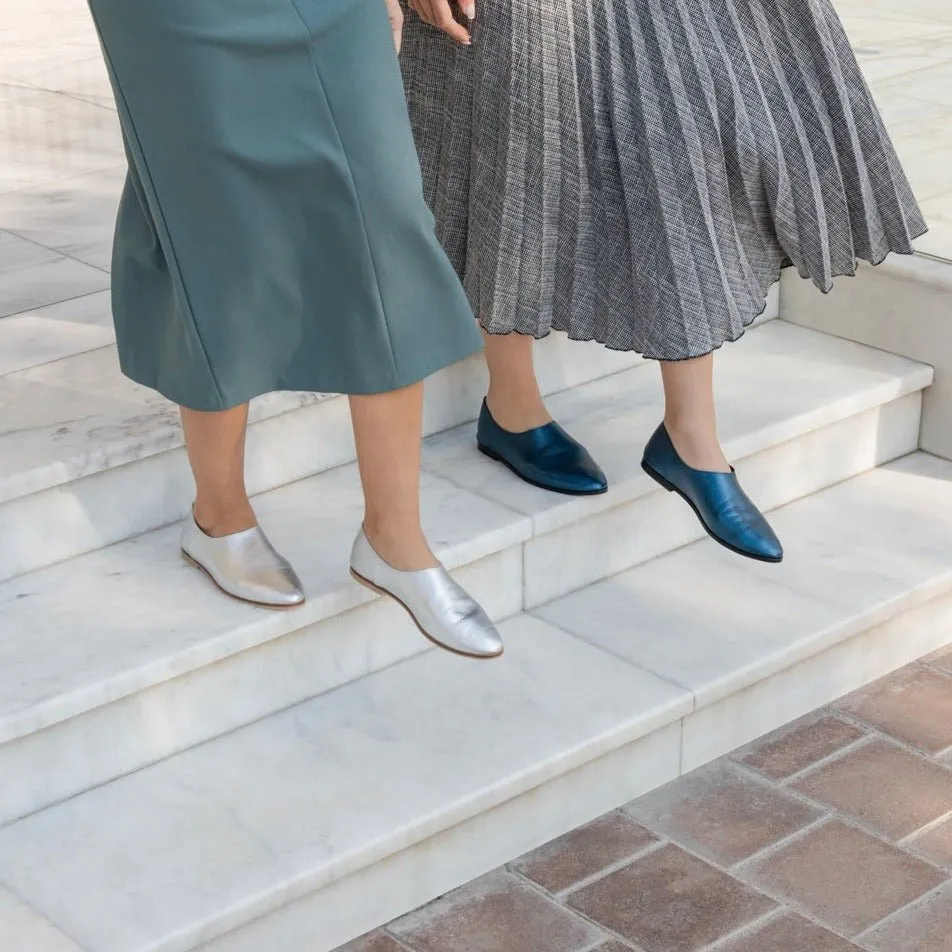 Adeela silver loafer