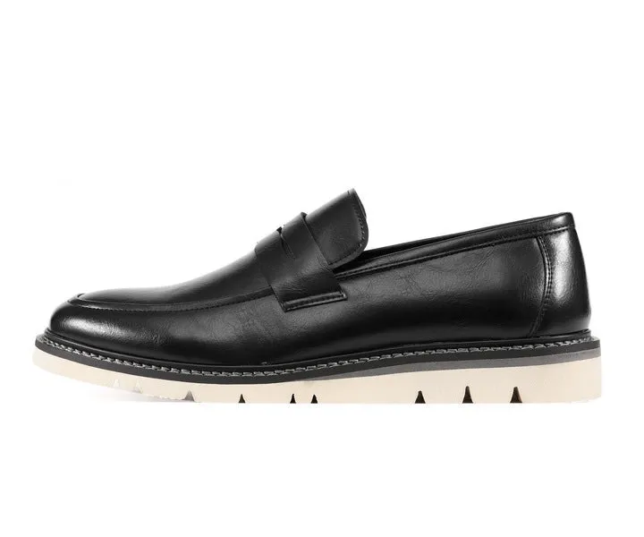 Amali Shoes Hugh Classic Black Penny Loafer Men’s Man Made