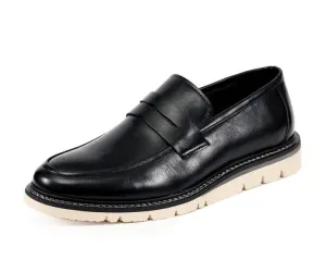 Amali Shoes Hugh Classic Black Penny Loafer Men’s Man Made