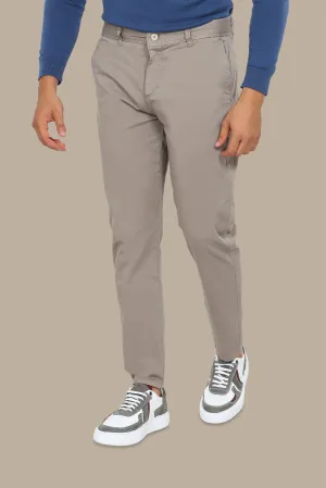 Beige Plain Chinos