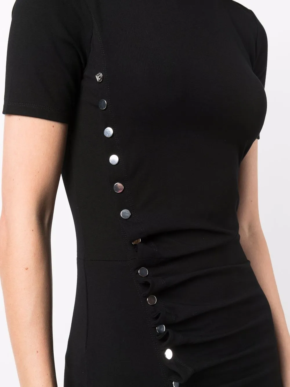 Black Pleated Midi Dress