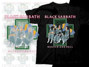 Black Sabbath Heaven and Hell Graphic Png Digital Download