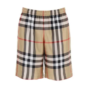 Burberry bradeston shorts in check silk
