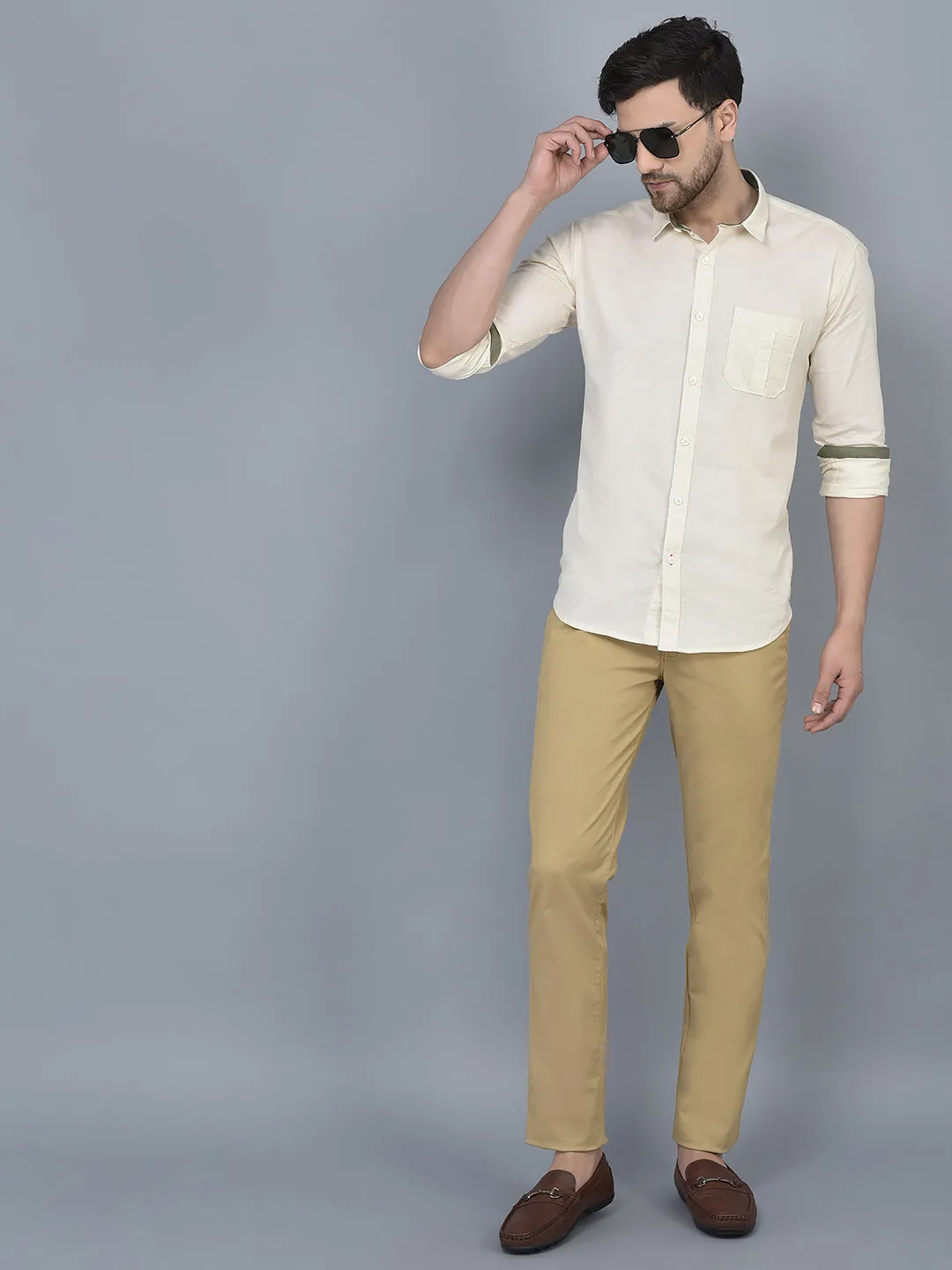 Cobb Light Khaki Slim Fit Chinos