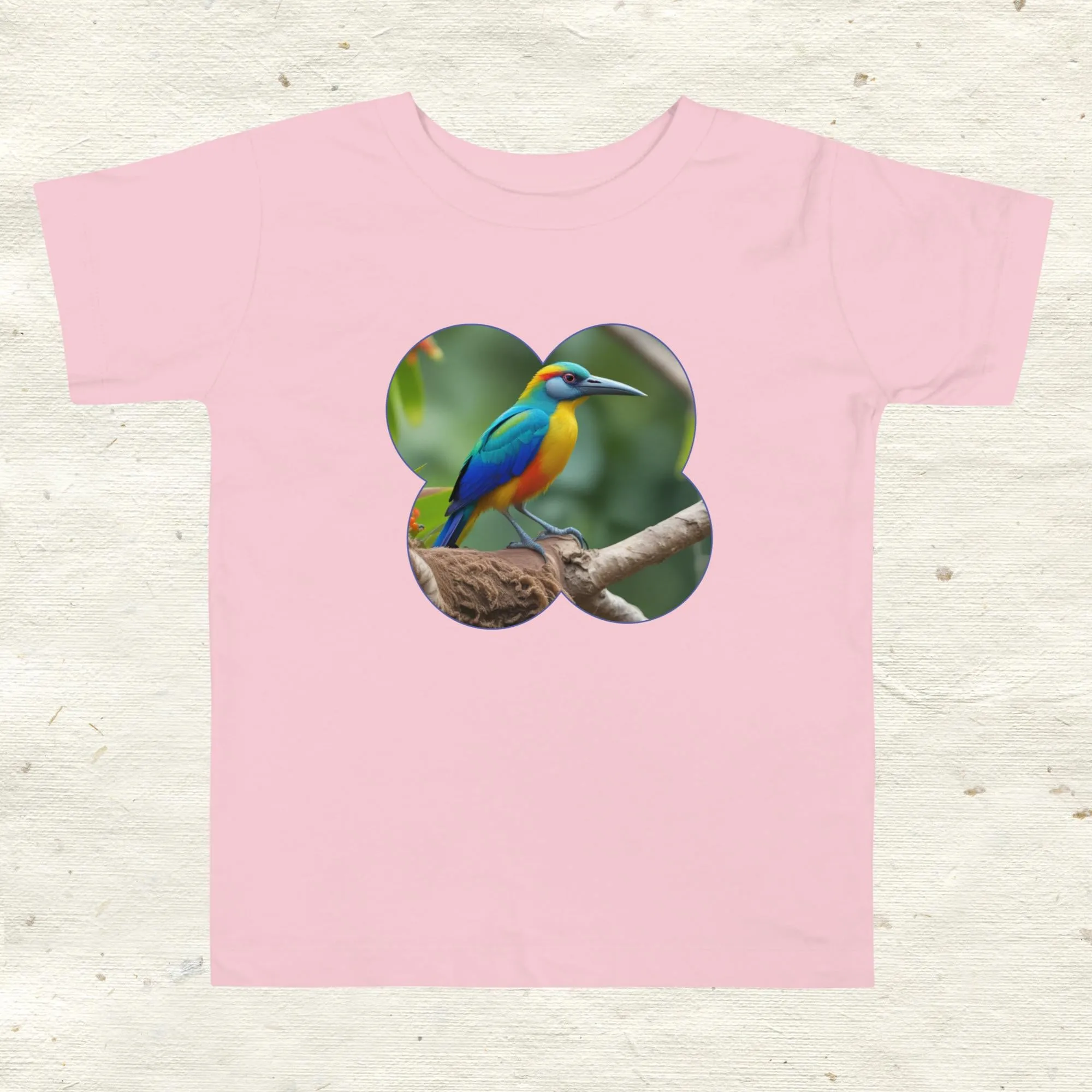 Colorful Bird Toddler Short Sleeve Tee