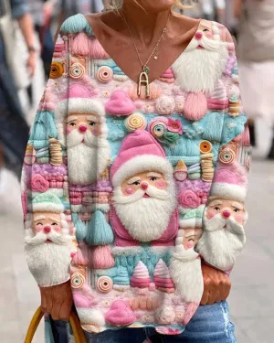 Colorful Christmas pattern tops
