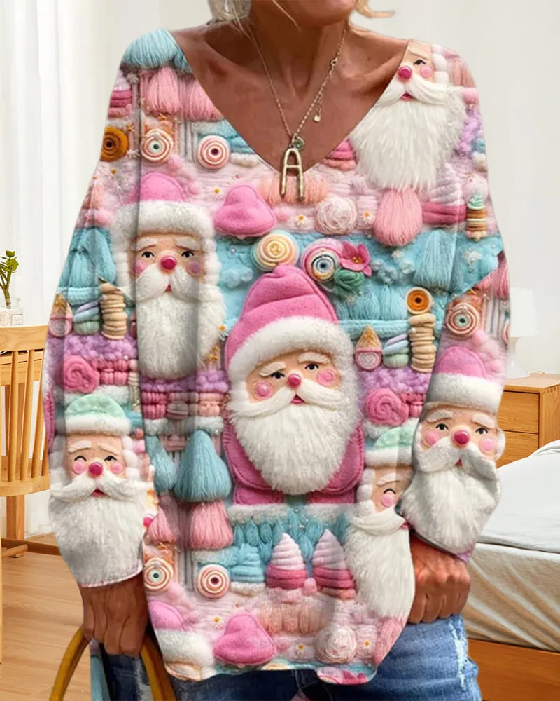 Colorful Christmas pattern tops