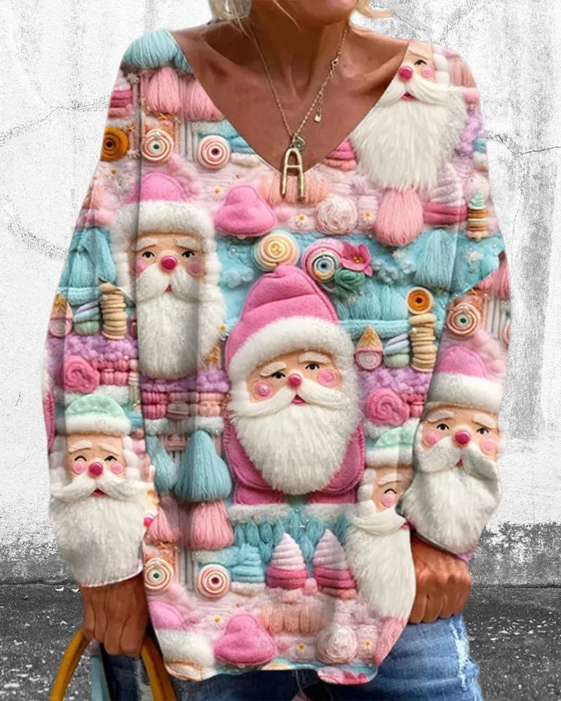 Colorful Christmas pattern tops