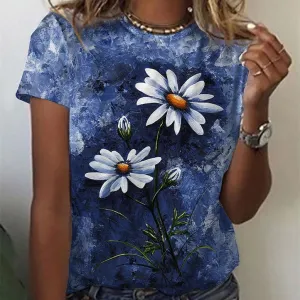 Colorful Nature Image Printed T-shirt