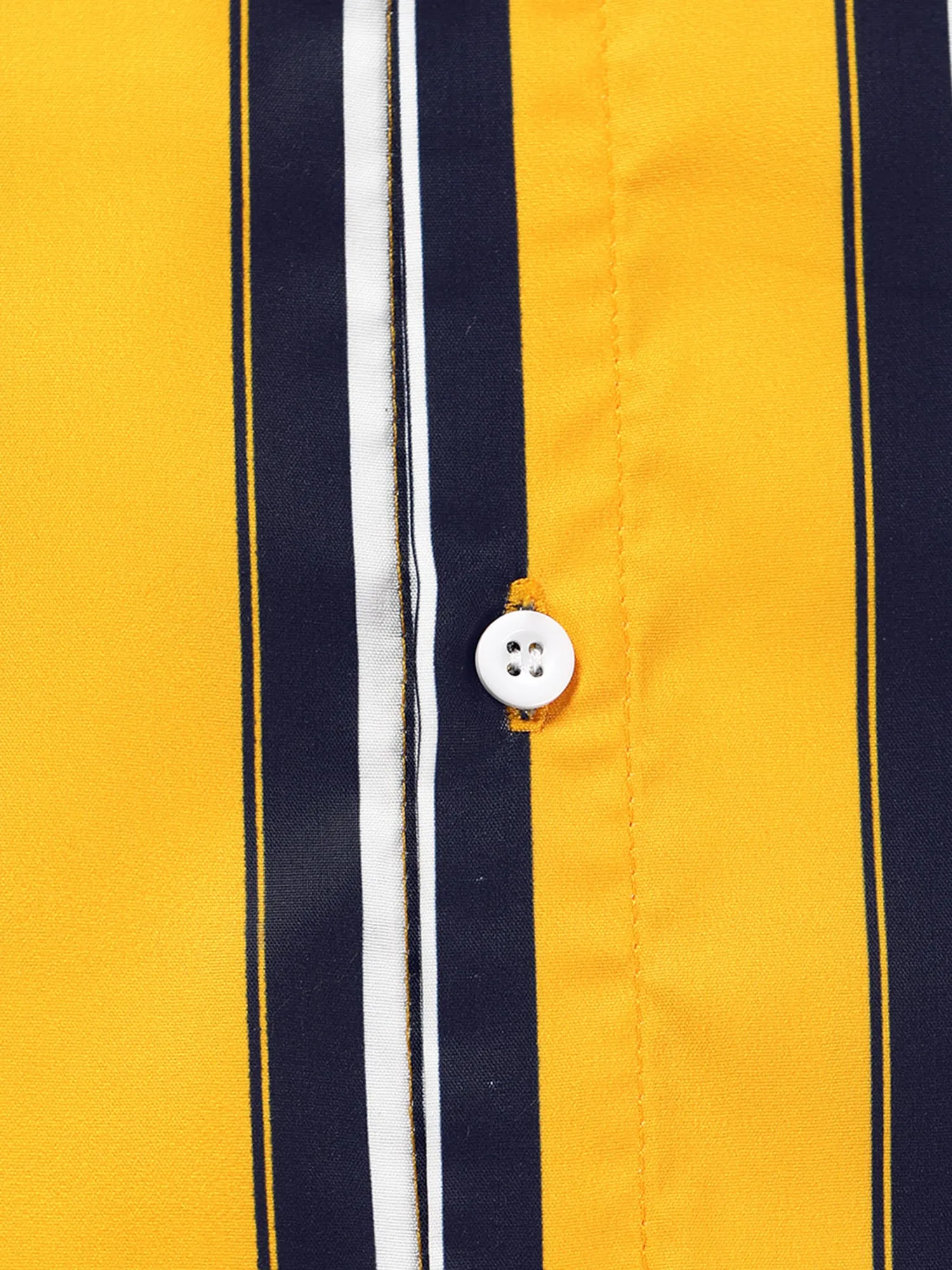 Colorful Vertical Stripe Short Sleeve Lapel Button Shirt