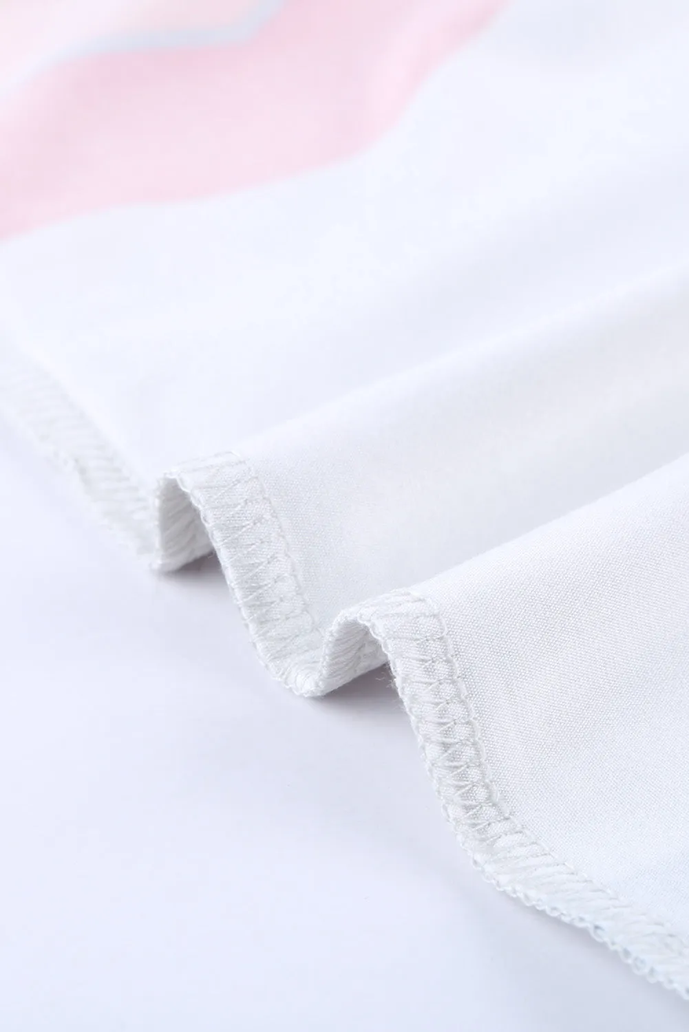 Colorful Wavy Stripes Print Short Sleeve Tee