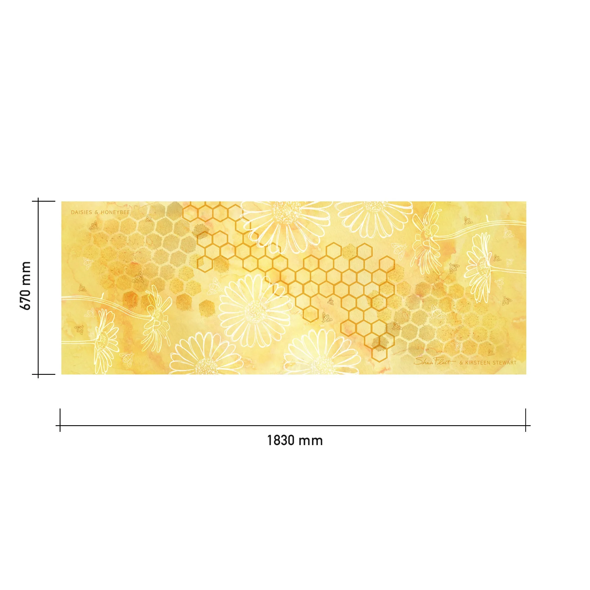 Daisies & Honeybee Silk Scarf