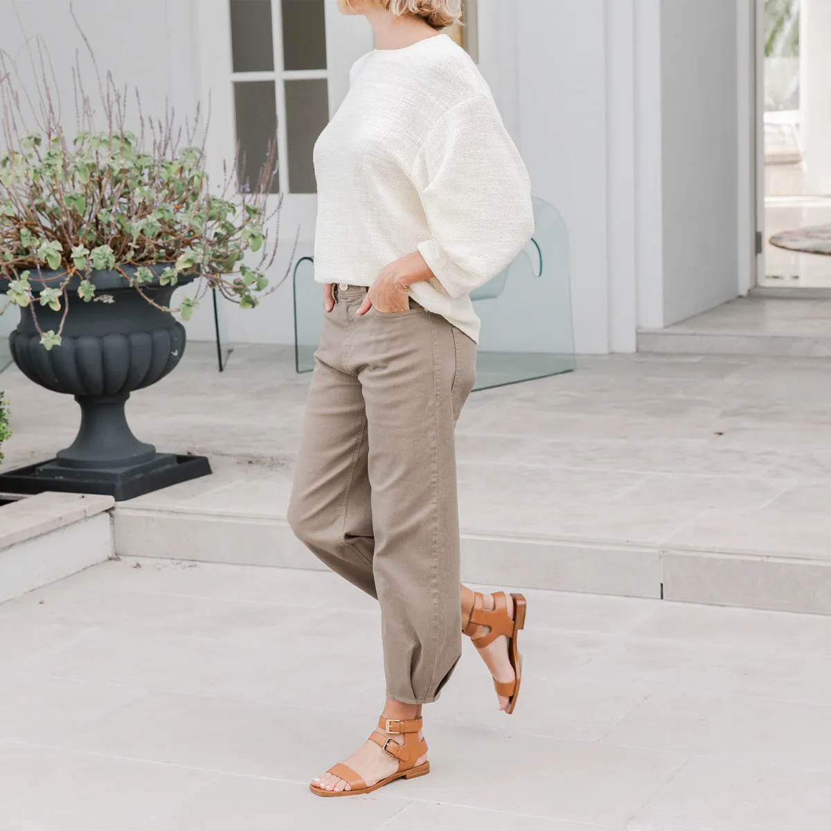 Danny Flat Leather Strappy Sandals