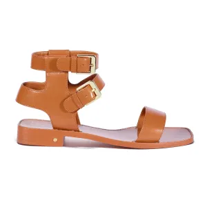 Danny Flat Leather Strappy Sandals