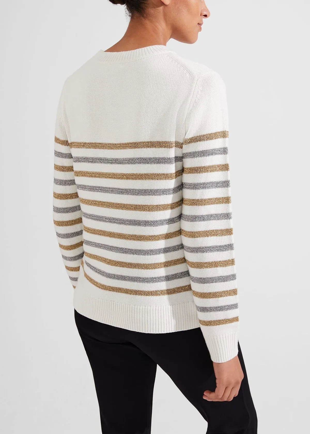 Destiny Stripe Jumper 0223/9481/3072l00 Ivory-Silver