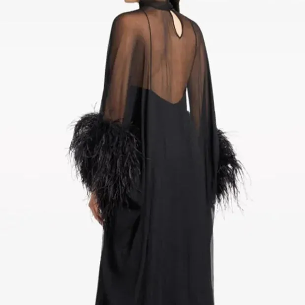 Elegant Luxurious Feathers Dress