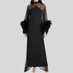 Elegant Luxurious Feathers Dress