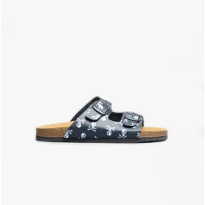 EXPLORER Boys Mule Sandals Navy Skull & Crossbones