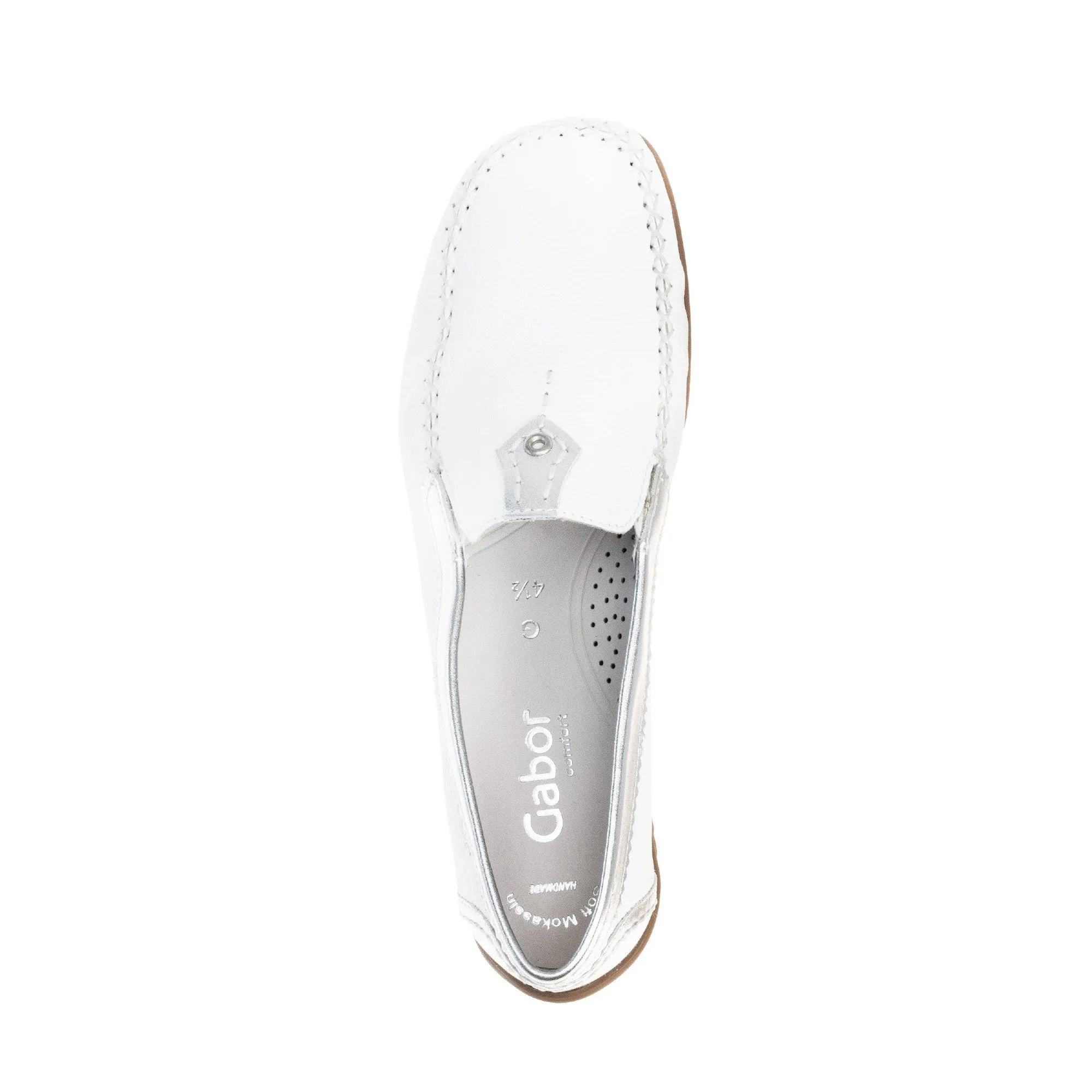 Gabor 46.090.50 California Ladies White Leather Slip On Shoes