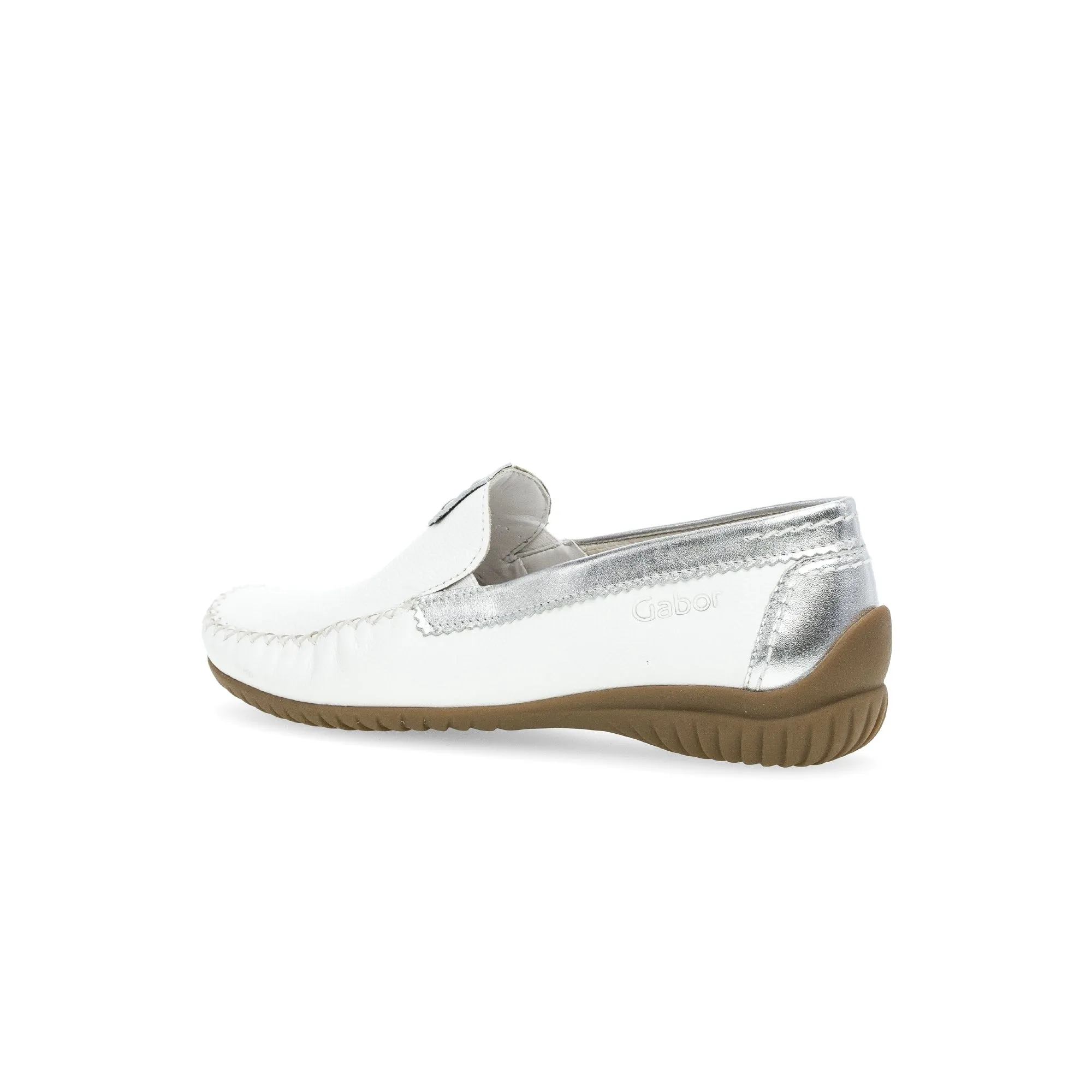 Gabor 46.090.50 California Ladies White Leather Slip On Shoes