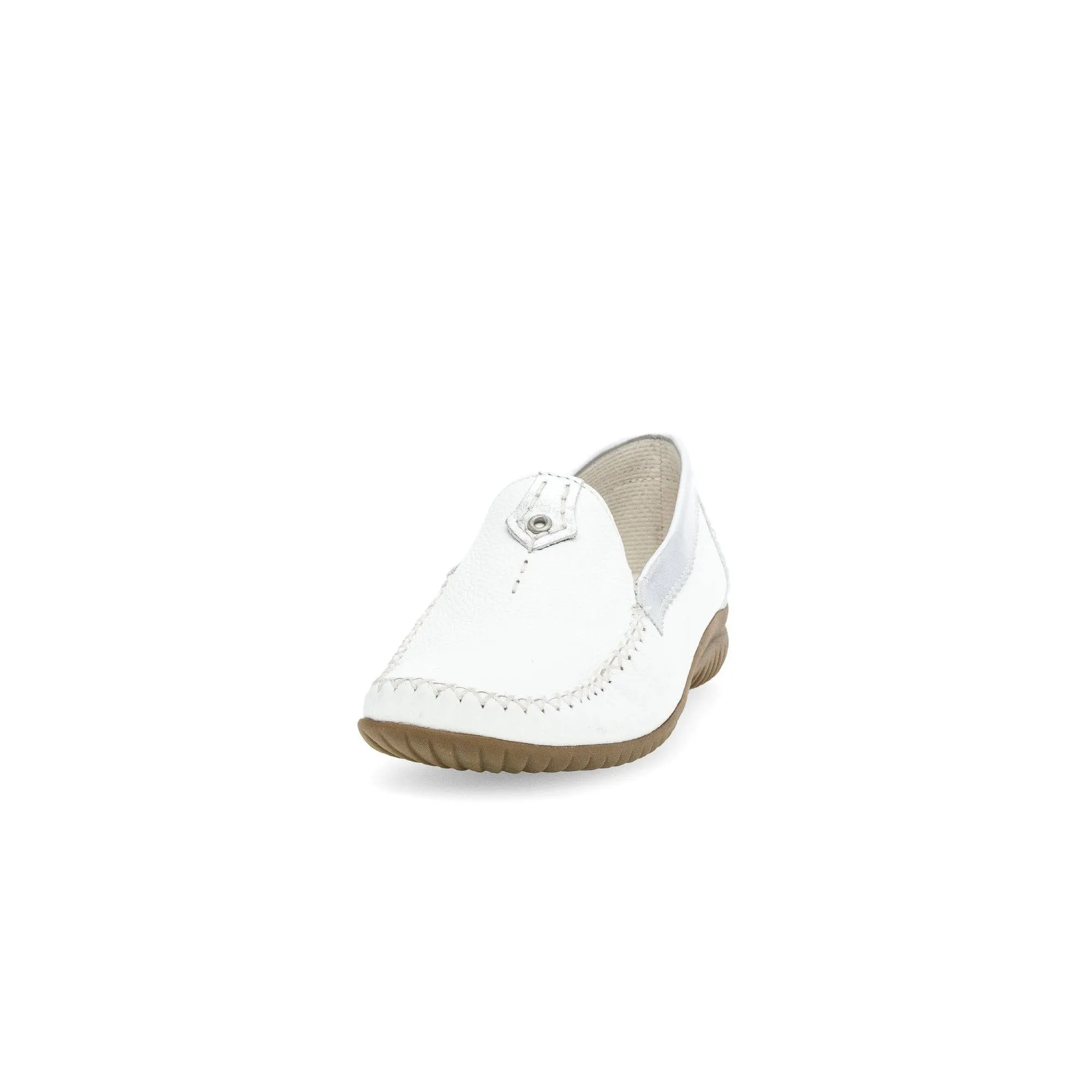Gabor 46.090.50 California Ladies White Leather Slip On Shoes