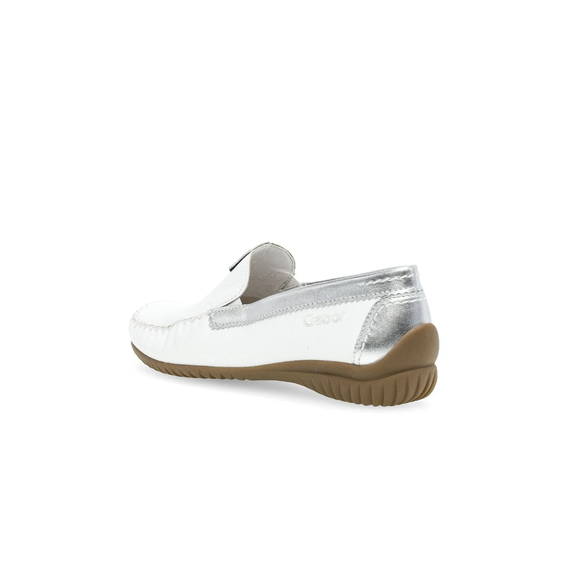 Gabor 46.090.50 California Ladies White Leather Slip On Shoes