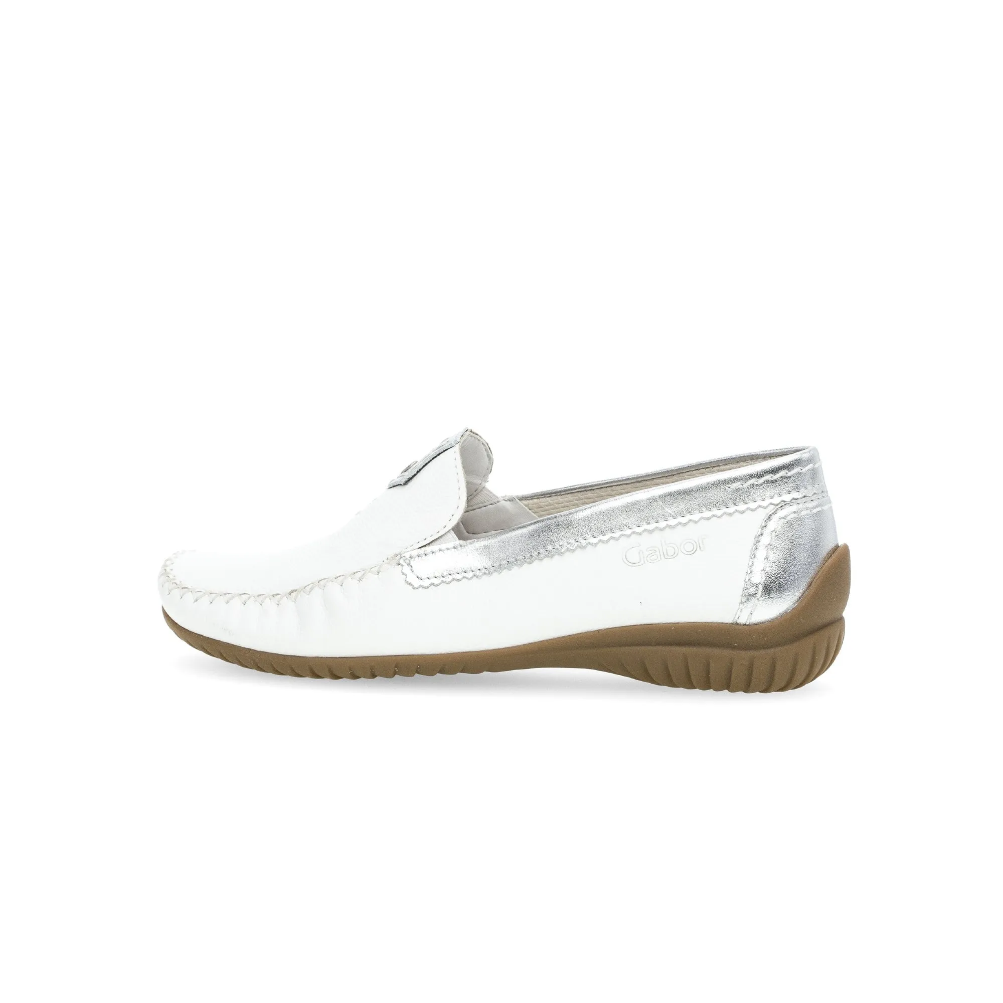 Gabor 46.090.50 California Ladies White Leather Slip On Shoes
