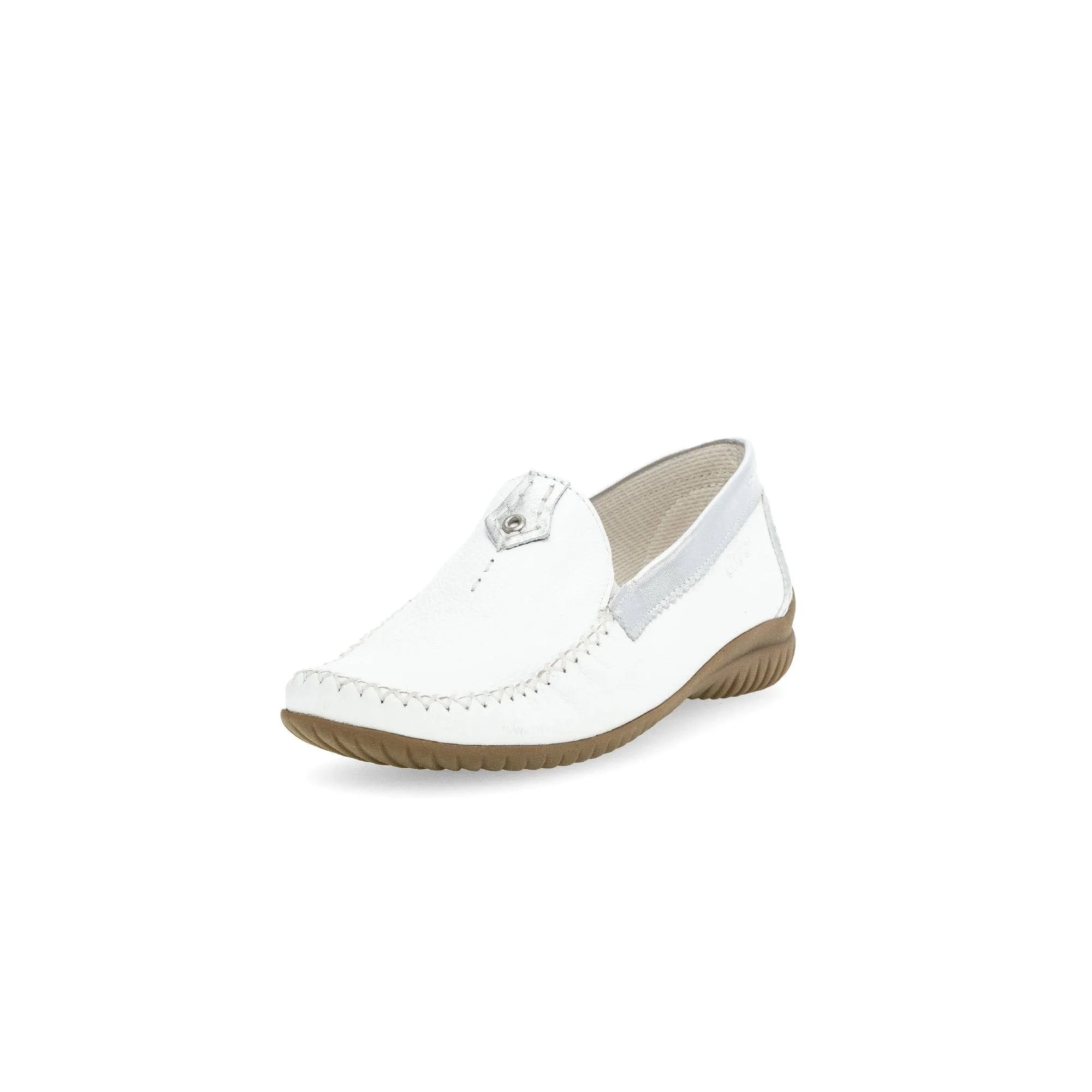 Gabor 46.090.50 California Ladies White Leather Slip On Shoes
