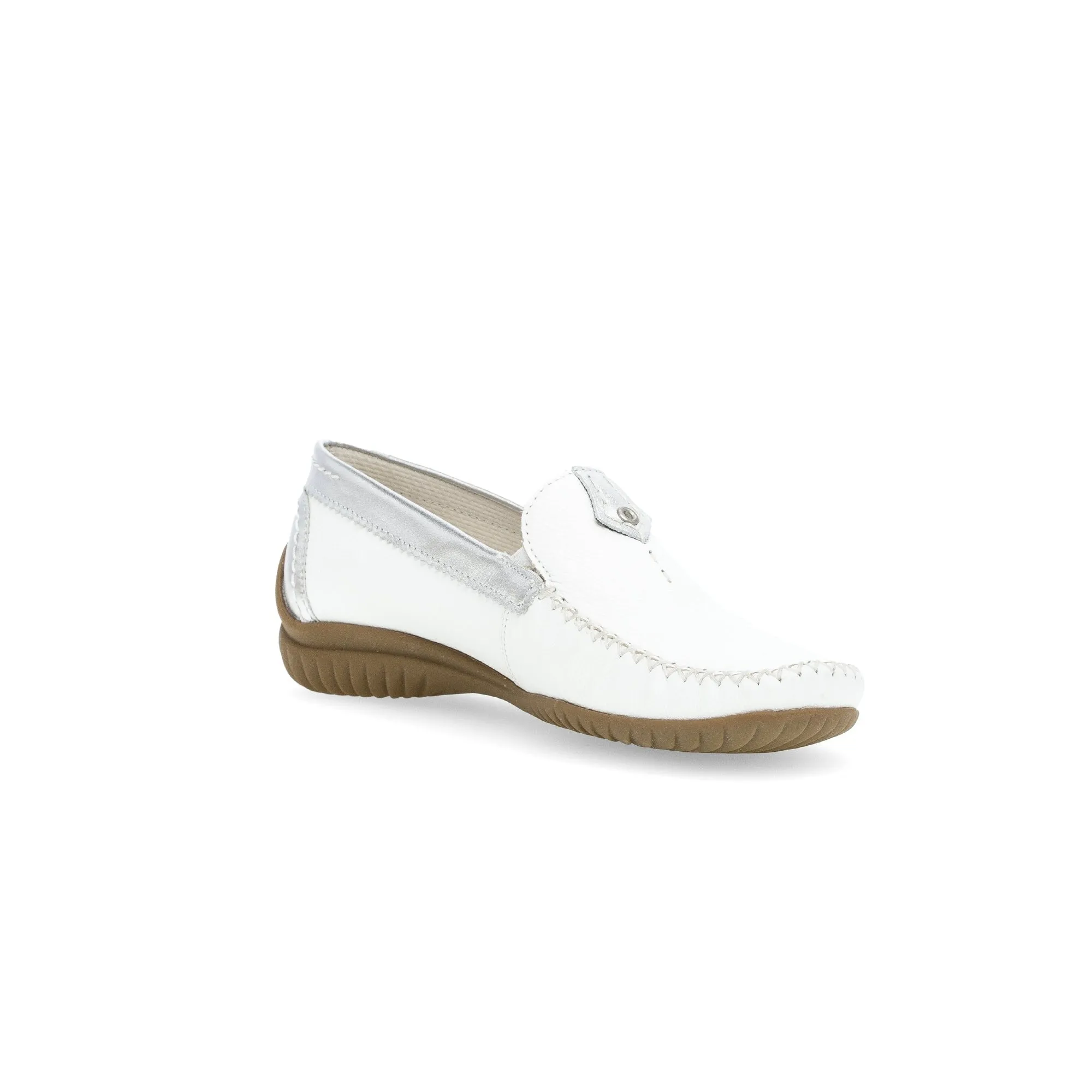 Gabor 46.090.50 California Ladies White Leather Slip On Shoes