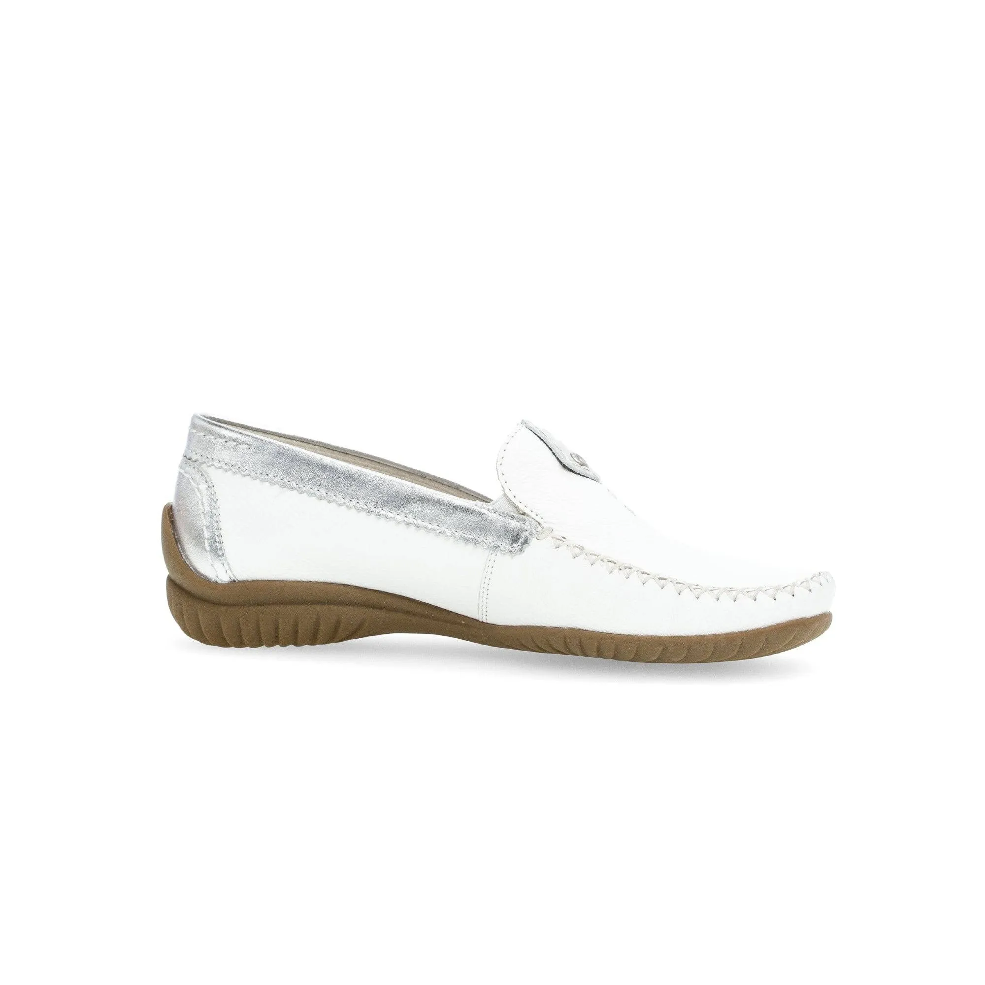 Gabor 46.090.50 California Ladies White Leather Slip On Shoes