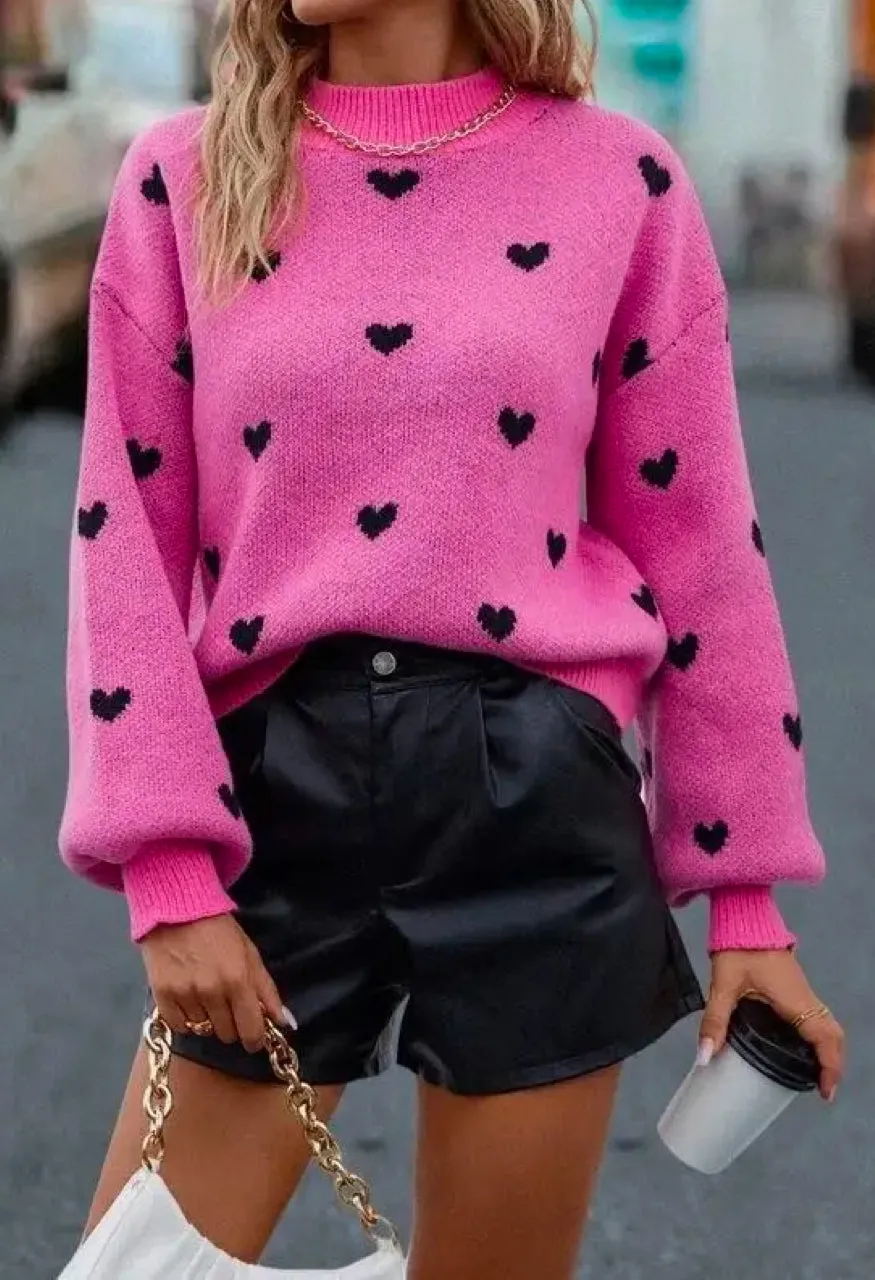 Heartfelt Cozy Pink Sweater
