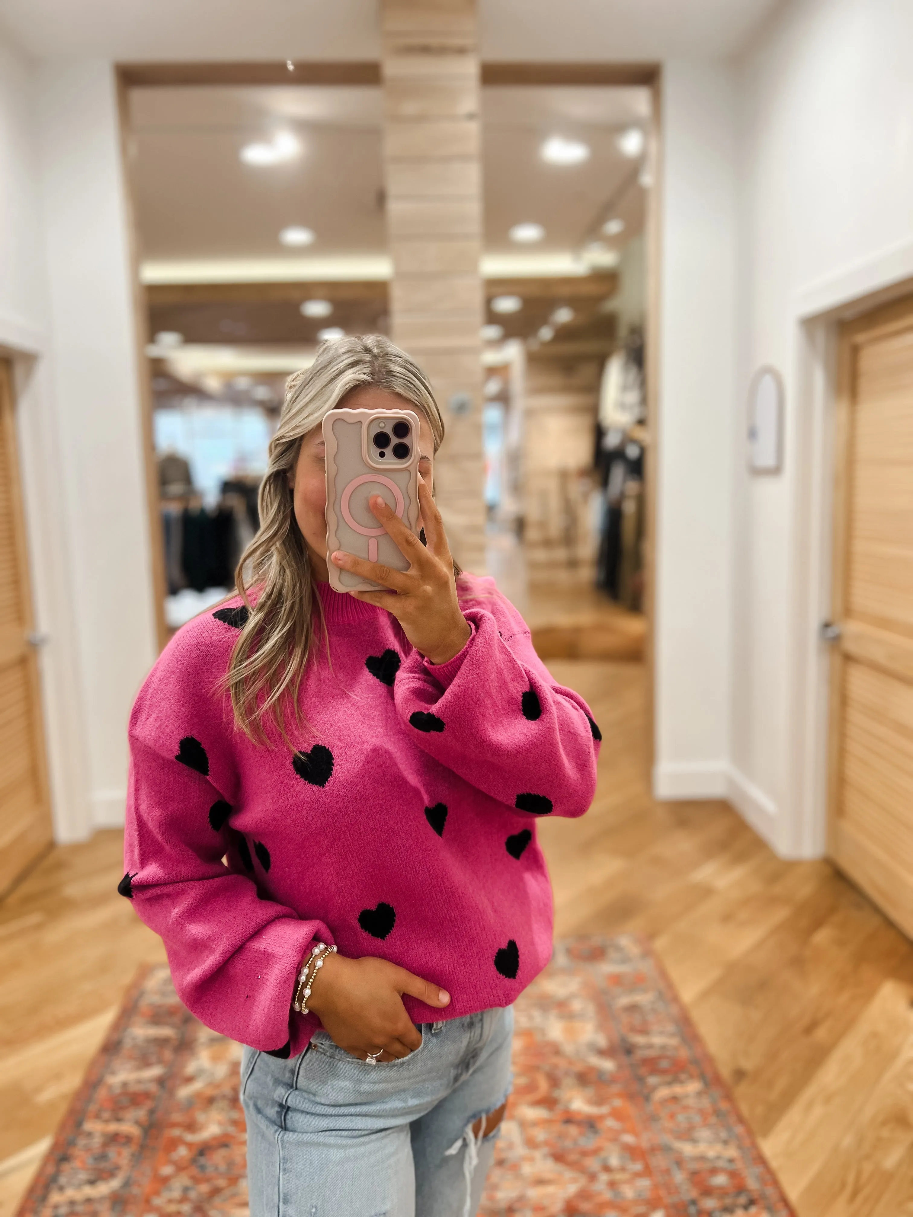 Heartfelt Cozy Pink Sweater