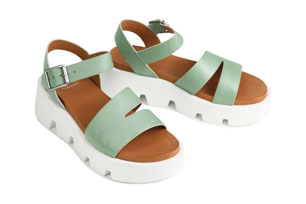 KAILA LEATHER WEDGE SANDALS