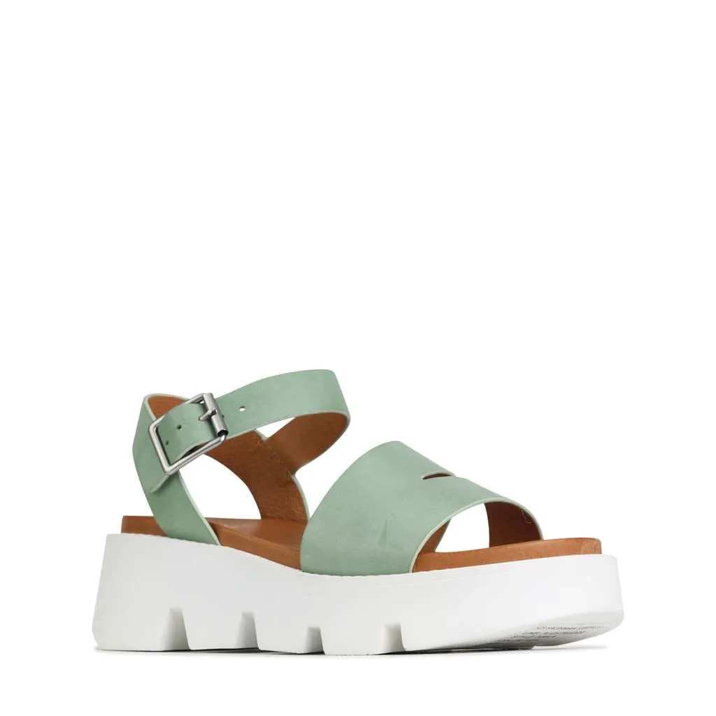 KAILA LEATHER WEDGE SANDALS