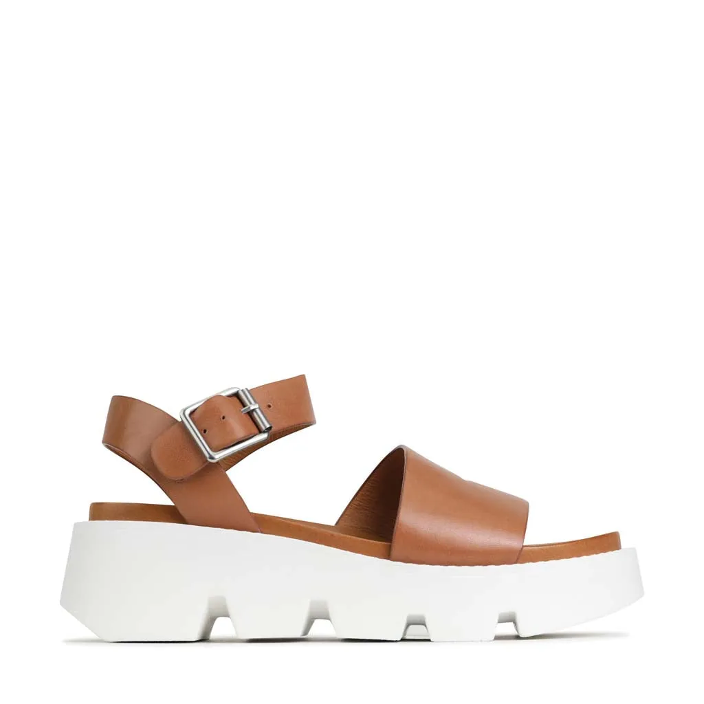 KAILA LEATHER WEDGE SANDALS