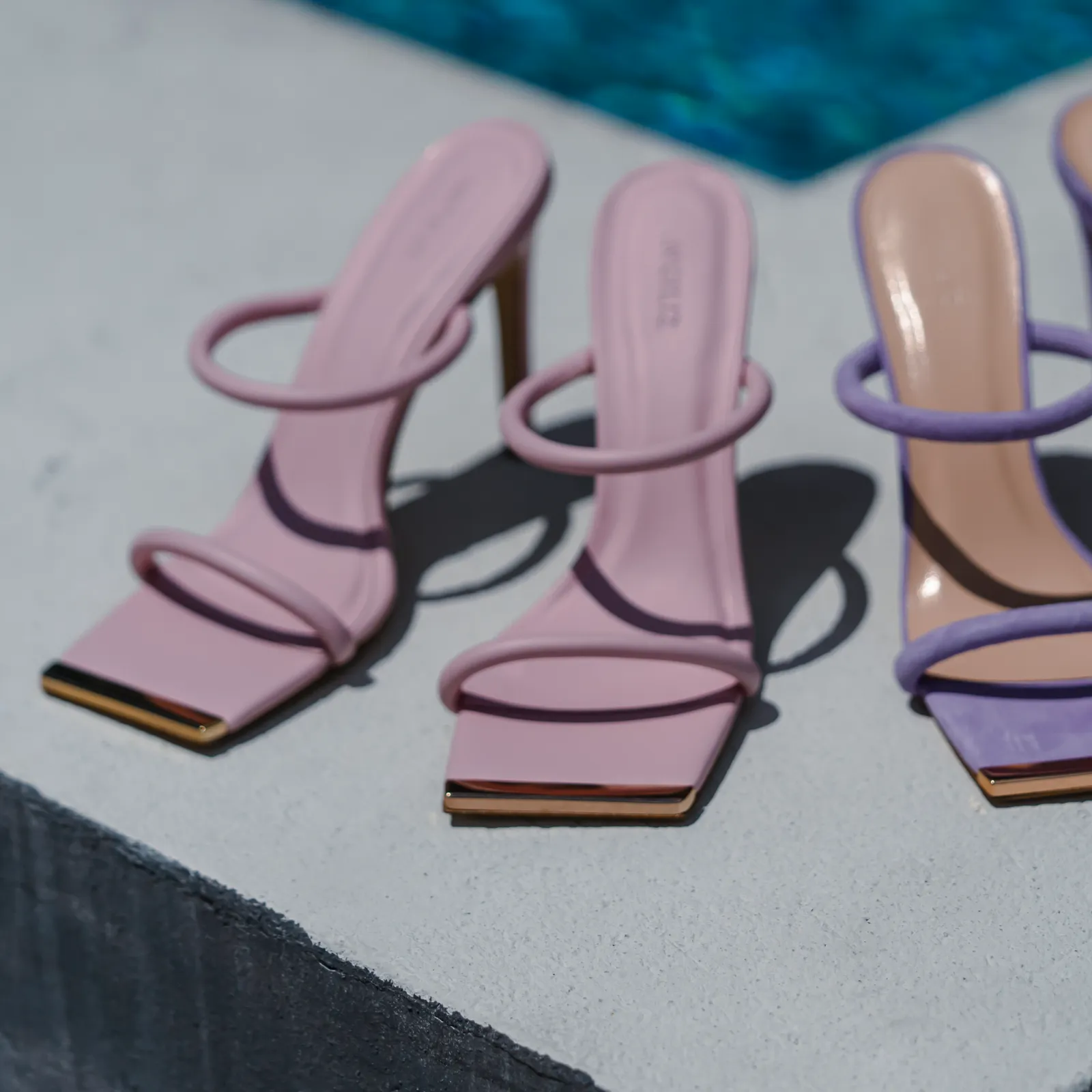 KATERINA PINK SMOOTH LEATHER MULES