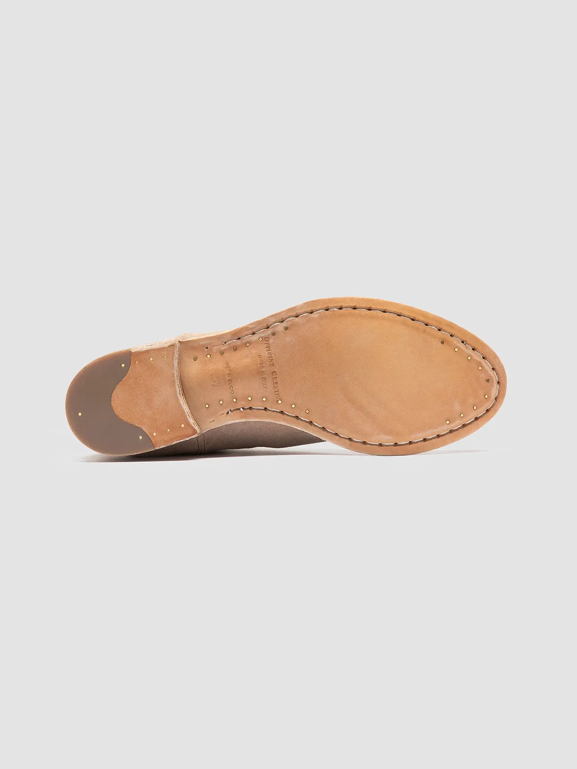 LEXIKON 551 - Beige Suede Zipped Boots