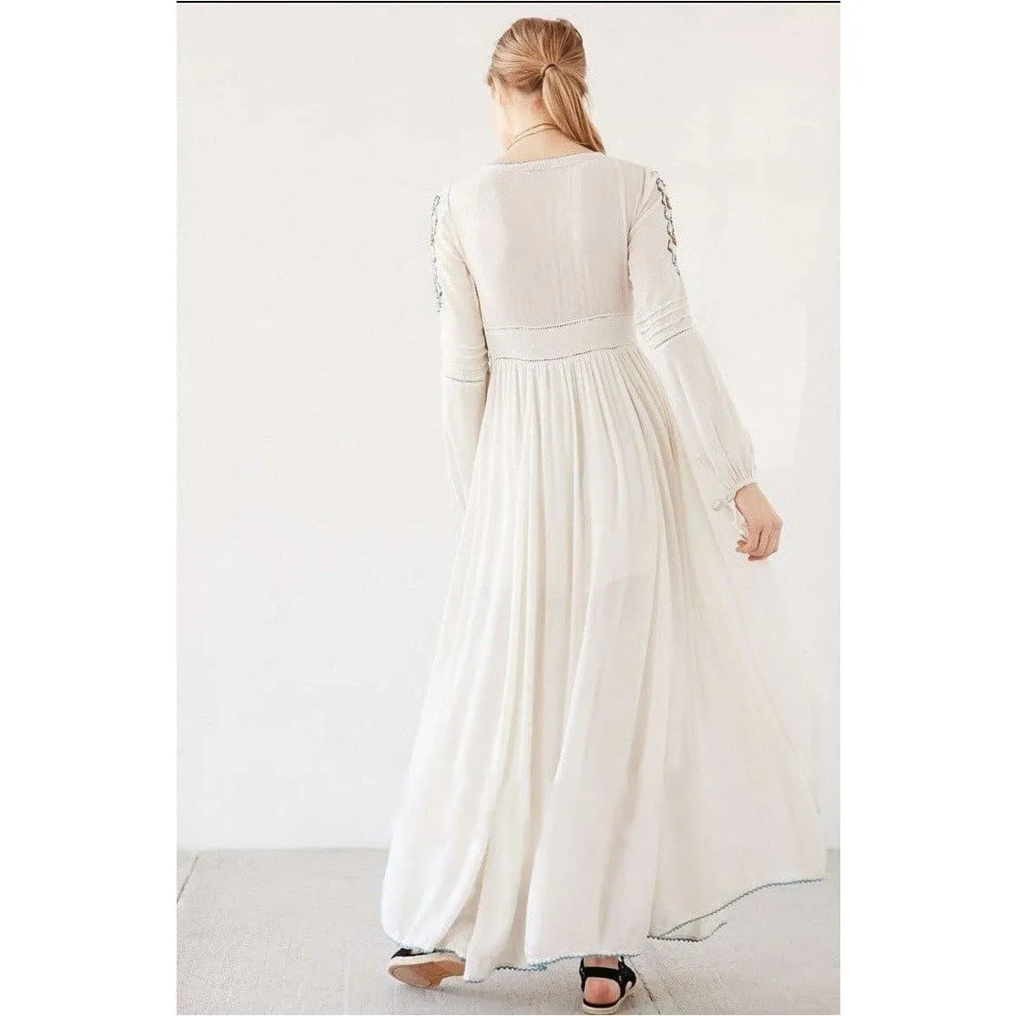 Luxurious Embroidery Maxi Dress