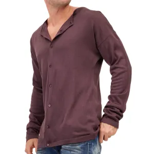 Men's Casual Comfortable Premium Fabric Collarless Long Sleeve Shirt 58049032F