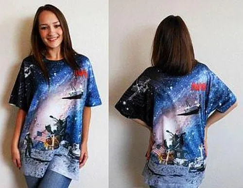 NASA "Space Programs Shirt" in Full Color (2 sided design) - Adult