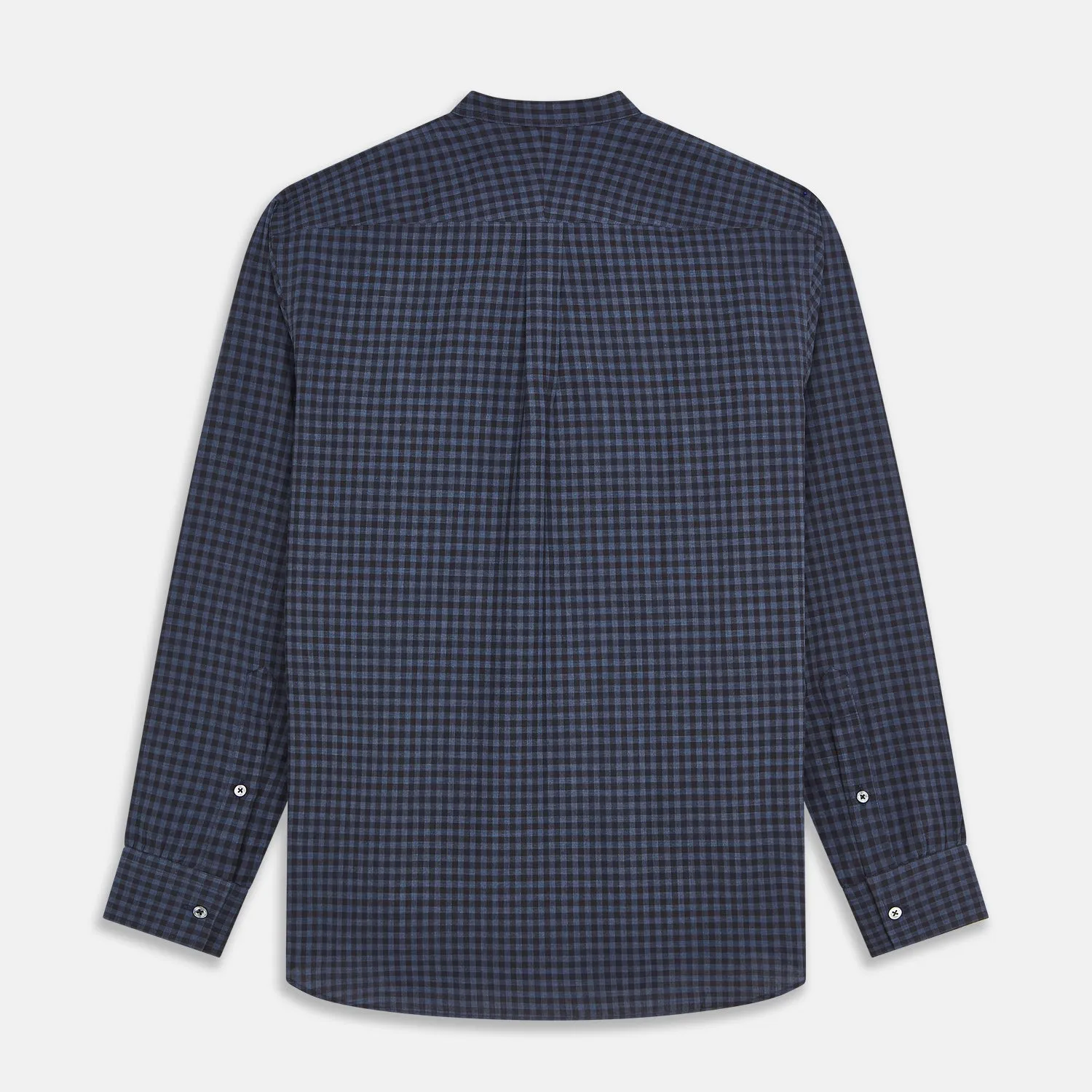Navy Check Cotton Weekend Fit Blake Shirt